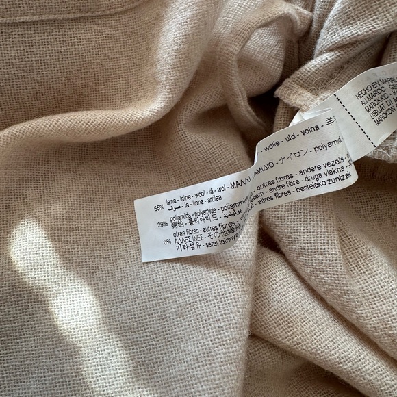 ZARA Wool Blend Crossover Wrap Women’s Size Medium - Picture 10 of 10